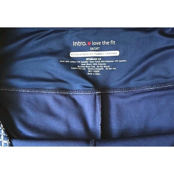 Intro Love The Fit Skort Athletic Skirt Size 3X Navy Blue Tummy Control  Sporty - Picture 2 of 4